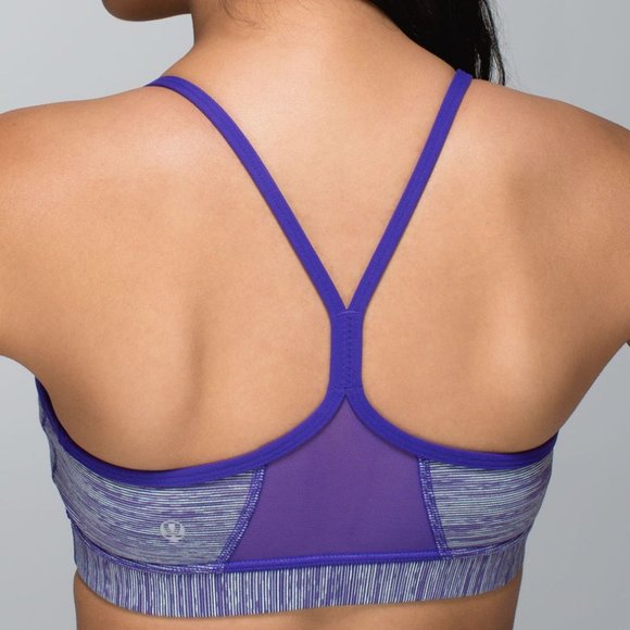 Lululemon Flow Y Bra IV Wee Are From Space Brusied Berry / Bruised Berry sz4 EUC - Picture 1 of 14